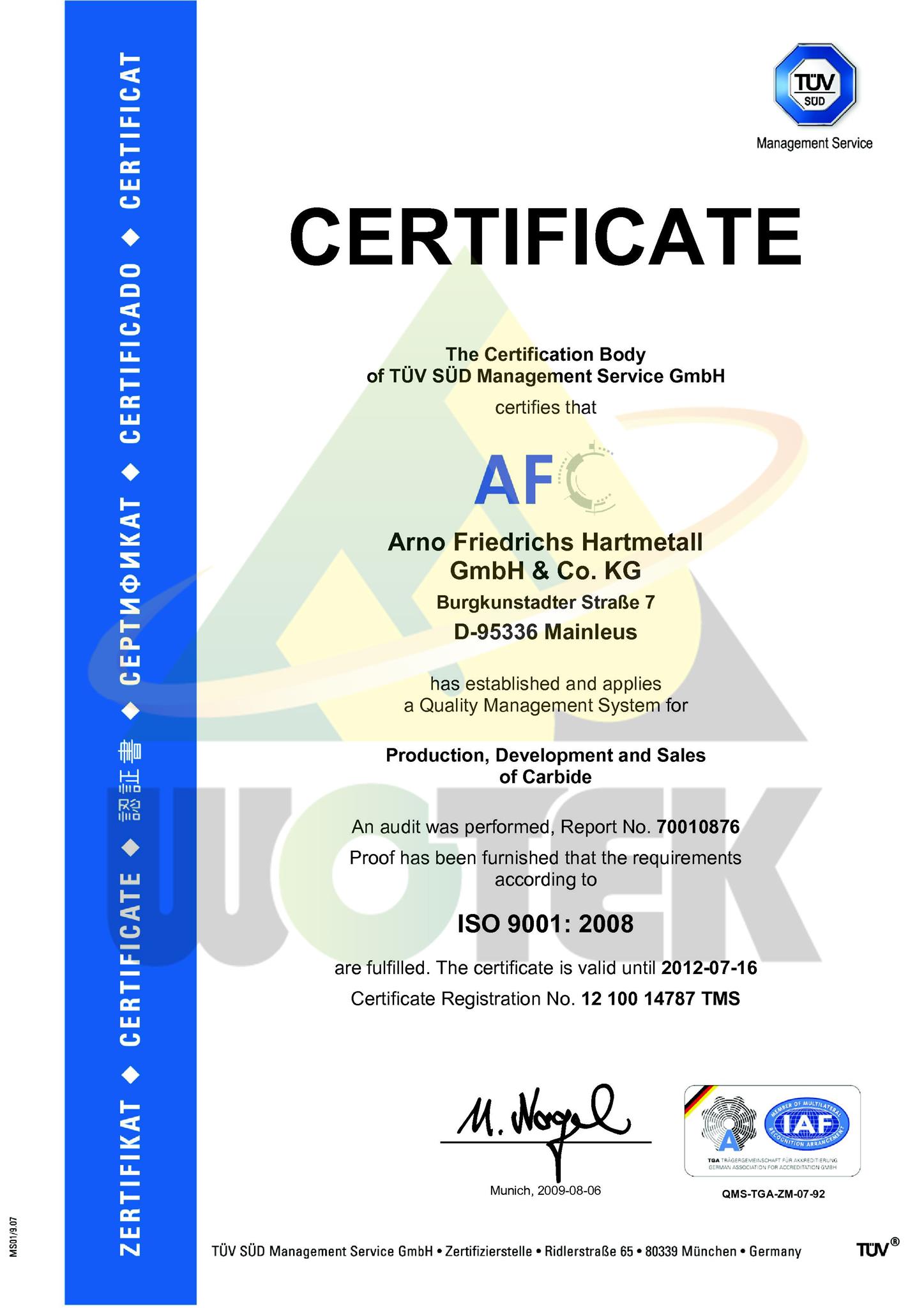 WOTEK AF(ISO9001)