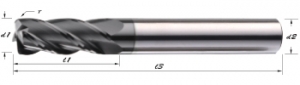 GR-4T-CVD Graphite Dedicated End Mills